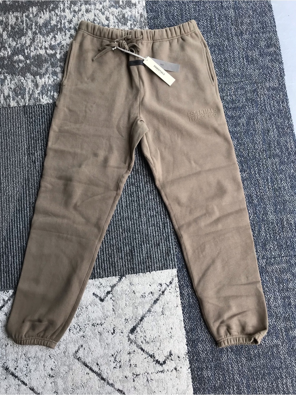 Essentials Men's Taupe Sweat Joggers - brown/green